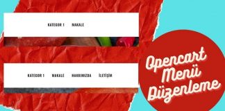 Opencart Üst Kategoriye Hakkımızda İletişim vs Ekleme / Manuel Menü Düzenleme