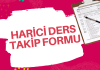 Teknoloji ve Tasarım EBA Harici Ders Takip Formu