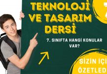 Teknoloji ve Tasarım Dersi | 7. Sınıfta Hangi Konular Var?