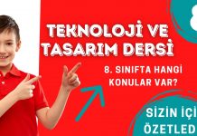 Teknoloji ve Tasarım Dersi | 8. Sınıfta Hangi Konular Var?