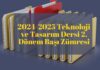 2024-2025 Teknoloji ve Tasarım Dersi 2. Dönem Başı Zümresi